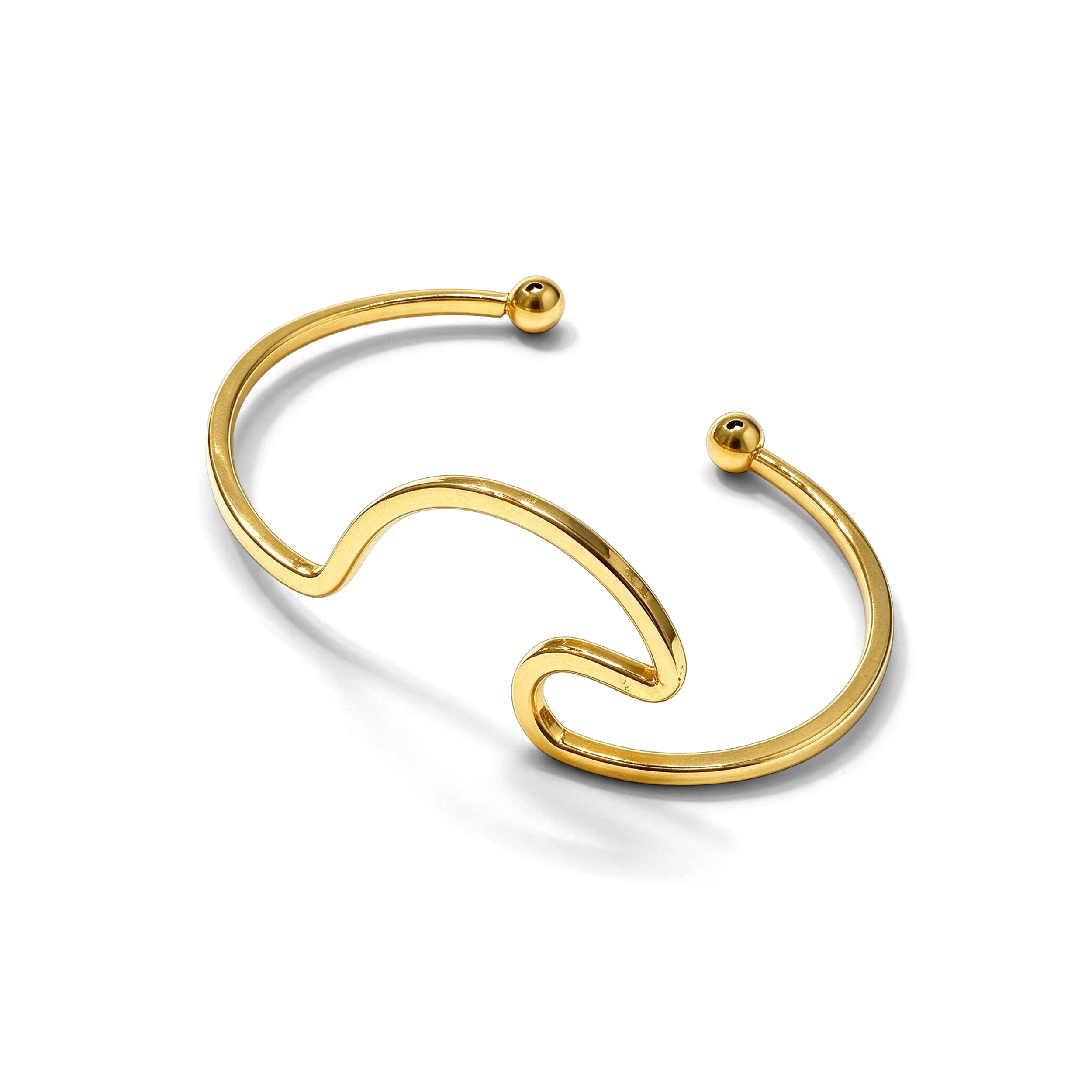 Bracelete Onda Banhado a Ouro 18k
